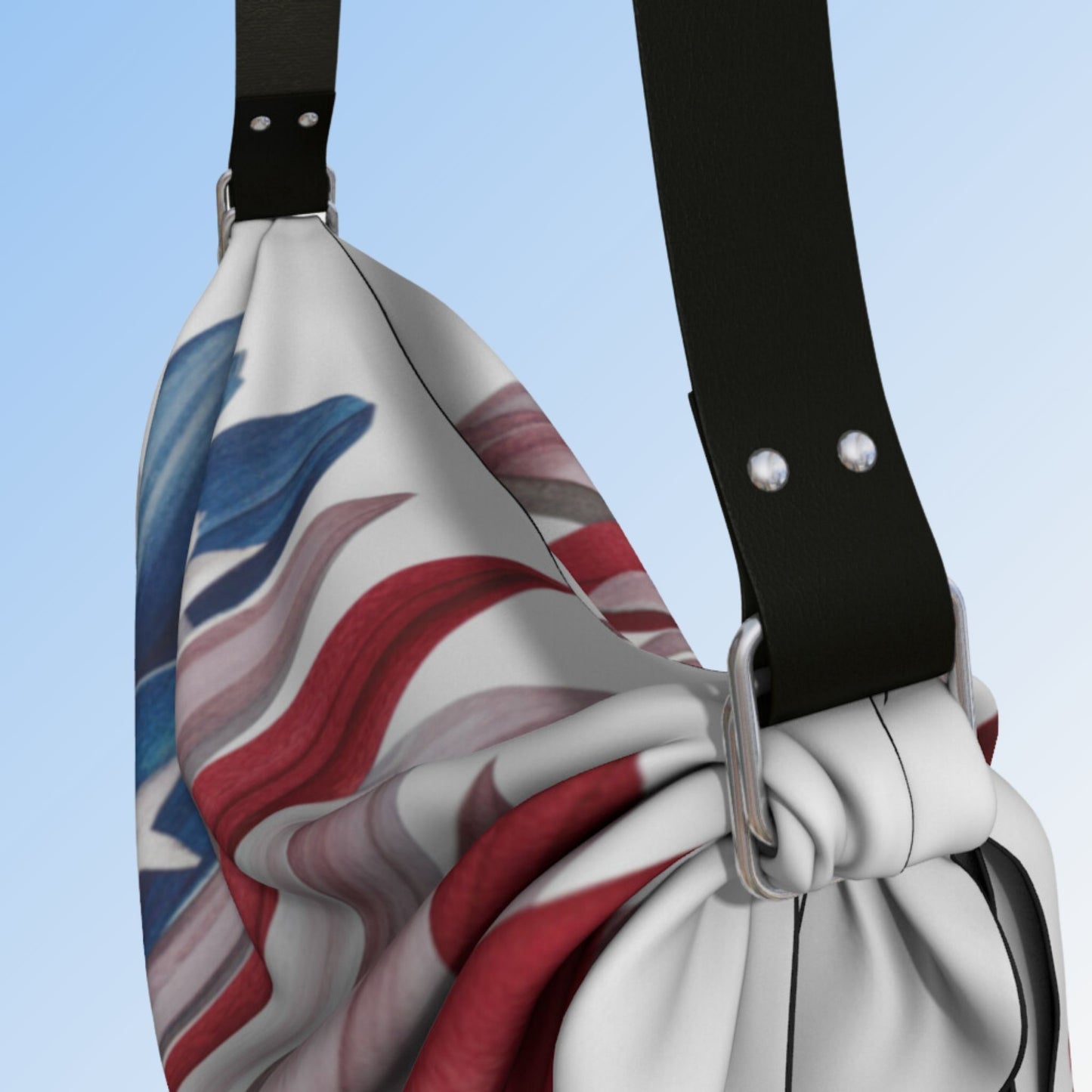 Floral USA Patriotic Tote Bag