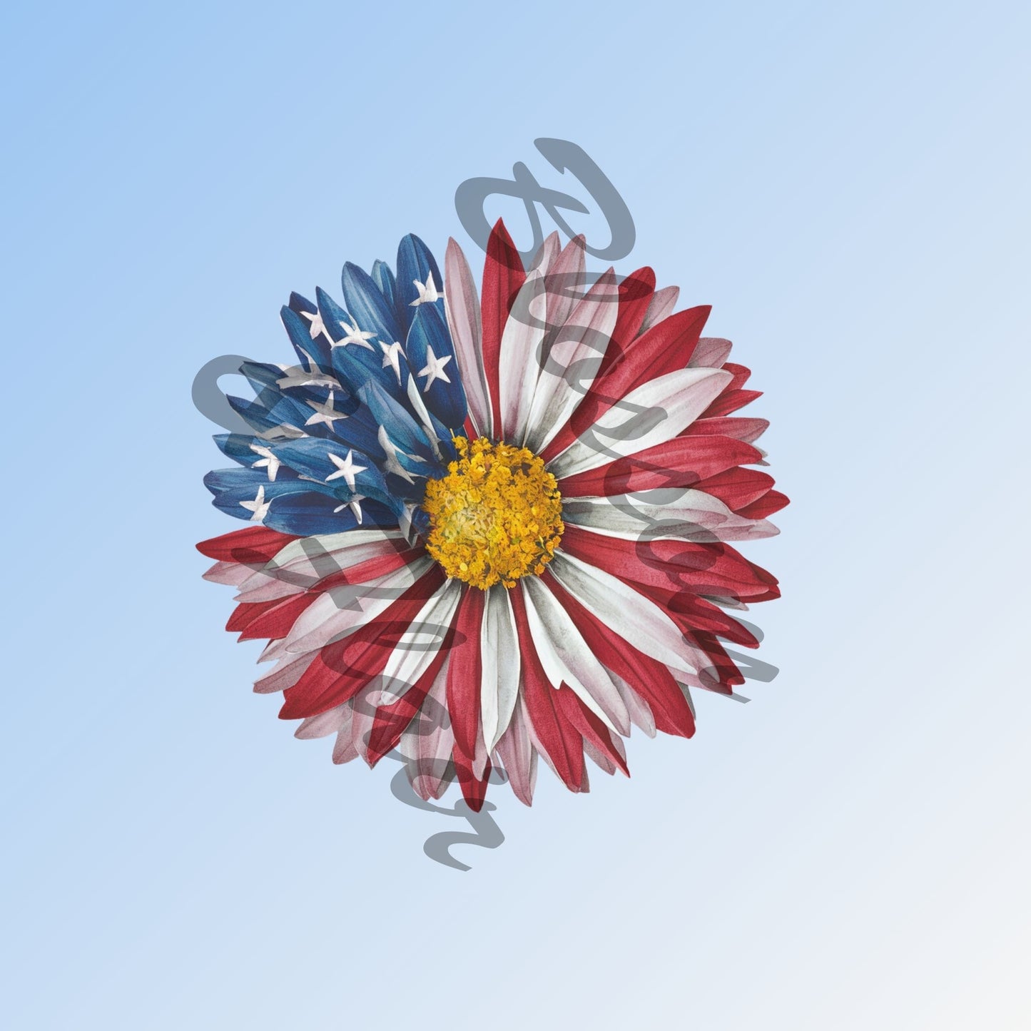 Floral USA Patriotic Tote Bag